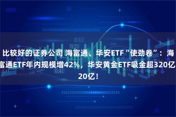 比较好的证券公司 海富通、华安ETF“使劲卷”：海富通ETF年内规模增42%，华安黄金ETF吸金超320亿！